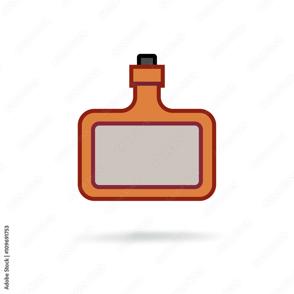 Fototapeta premium bottle of hard alcohol icon 