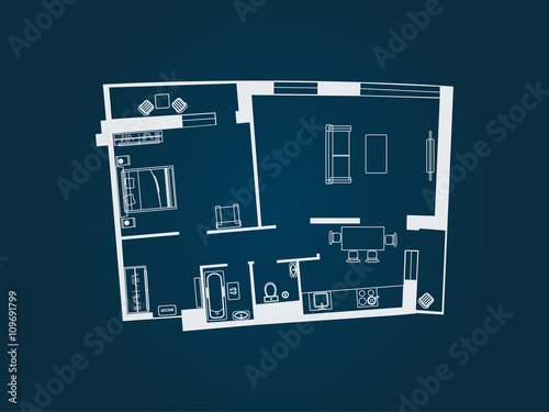 apartment plan top view