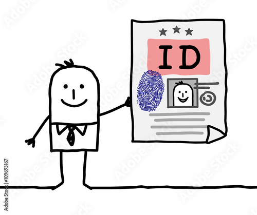 cartoon character - identity card