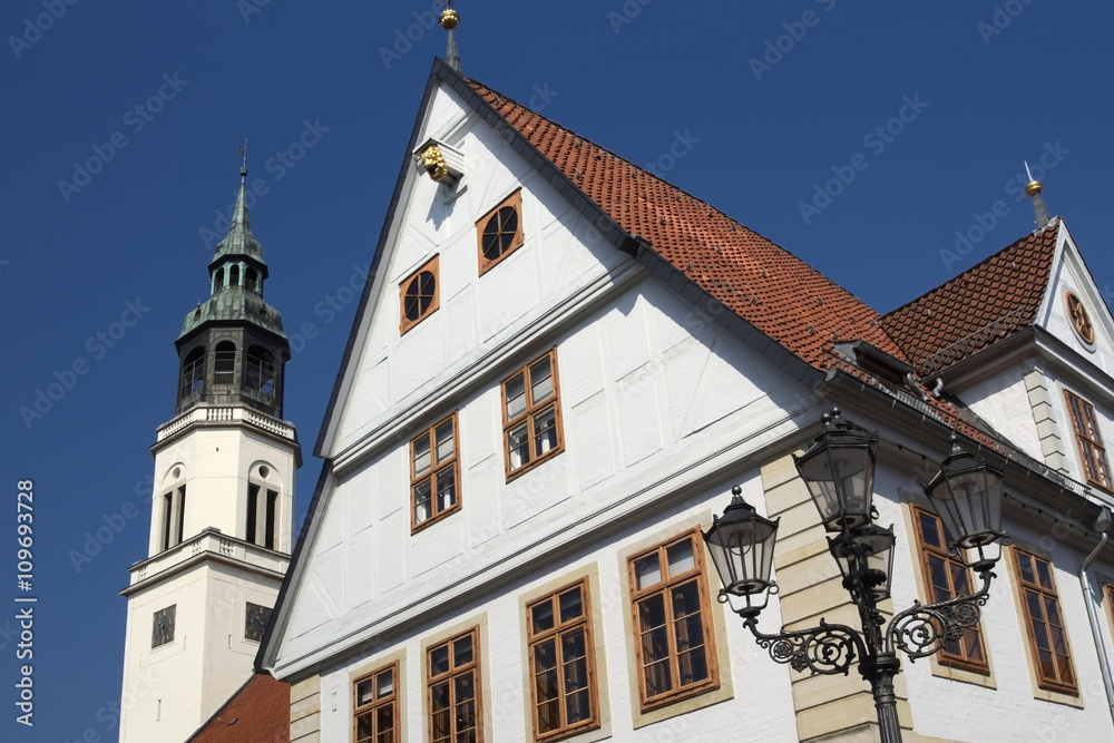 Celle - Altes Rathaus und Stadtkirche St. Marien