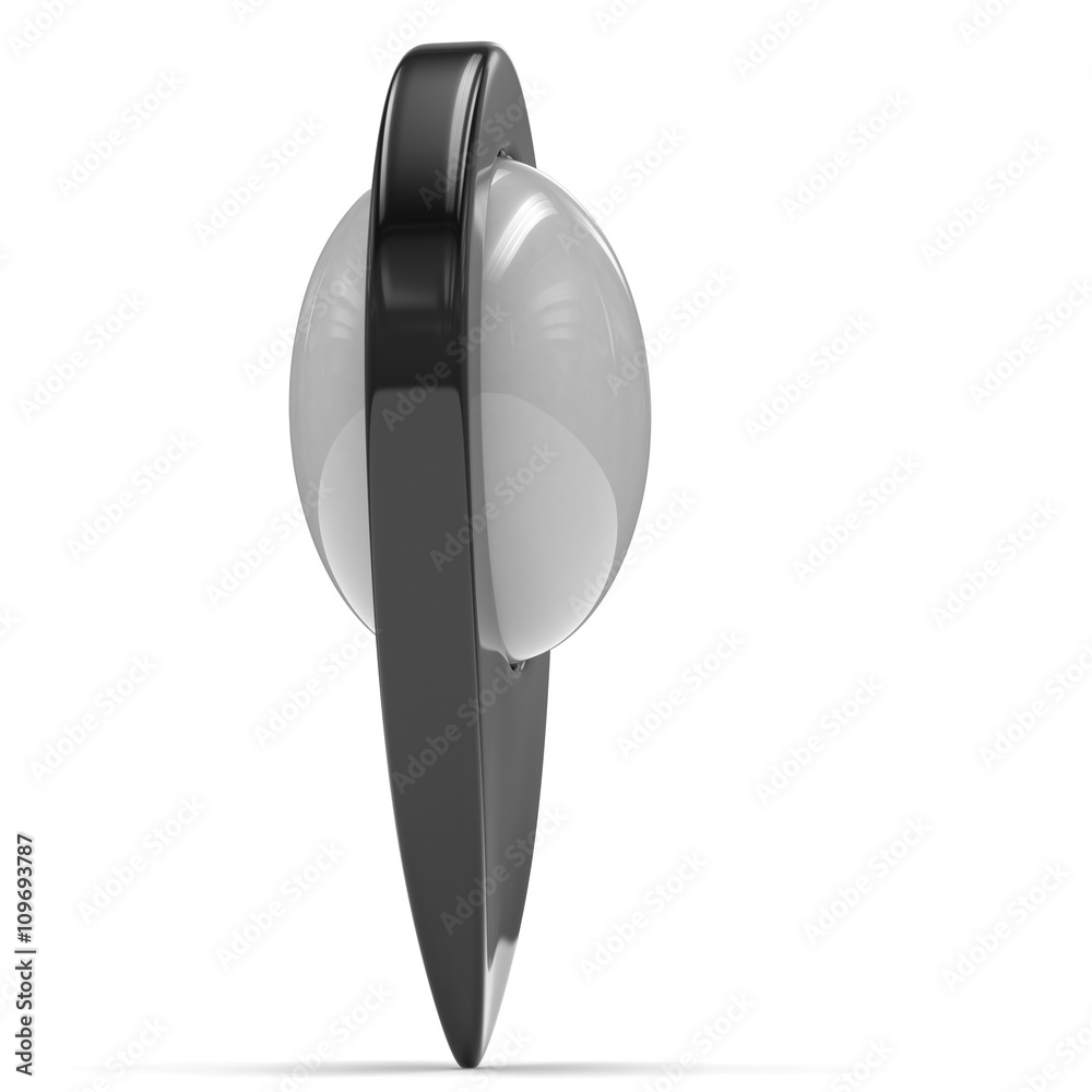black map pointer isolated. 3d rendering. black map pointer isolated. 3d rendering.