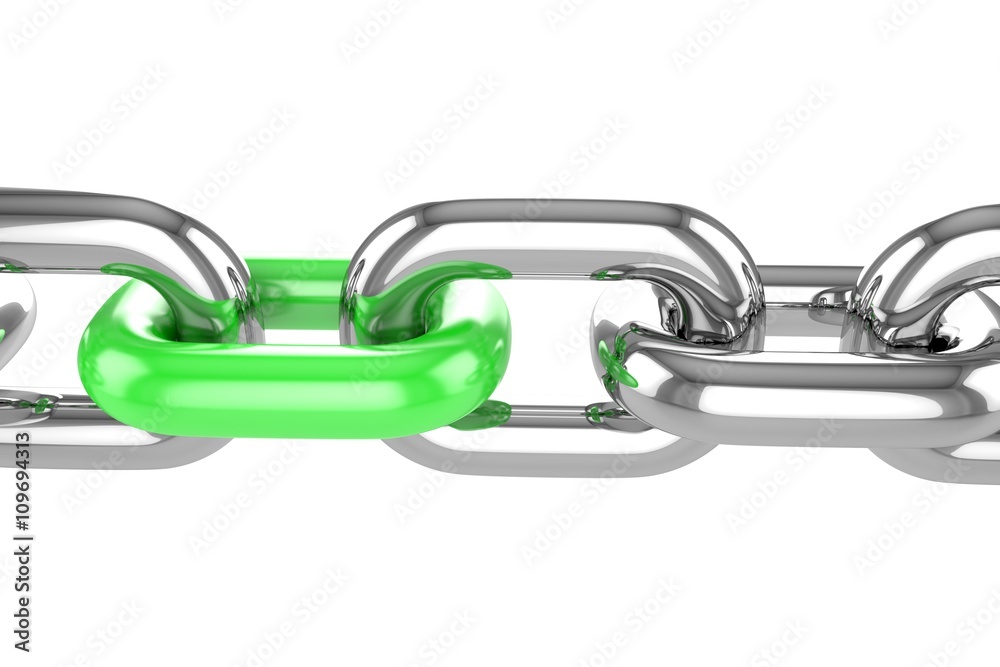 3d render stainless steel chain 3d render stainless steel chain