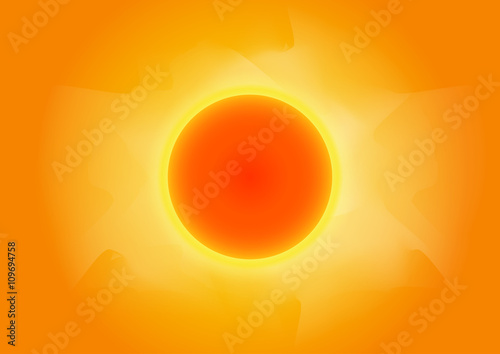 Abstract solar storm, vector background. Summer concept