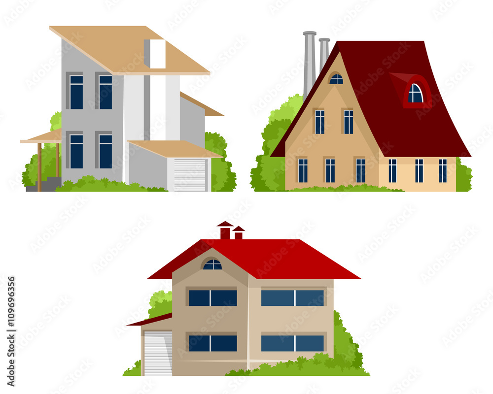 Three private houses