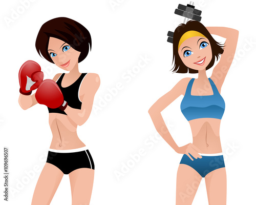 Two athletes girls