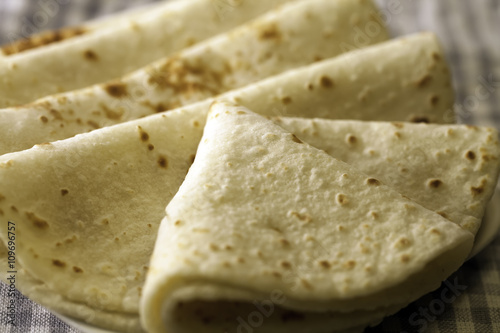 Traditional Indian Roti Ready to Serve photo