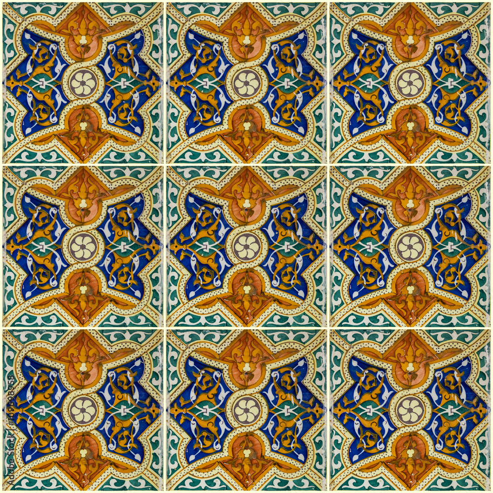 Tile background, Moroccan ornament Tile background, Moroccan ornament