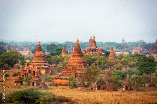 The amazing temples of ancient Pagan. Bagan  central Myanmar  Asia