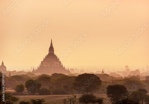 The amazing temples of ancient Pagan. Bagan  central Myanmar  Asia