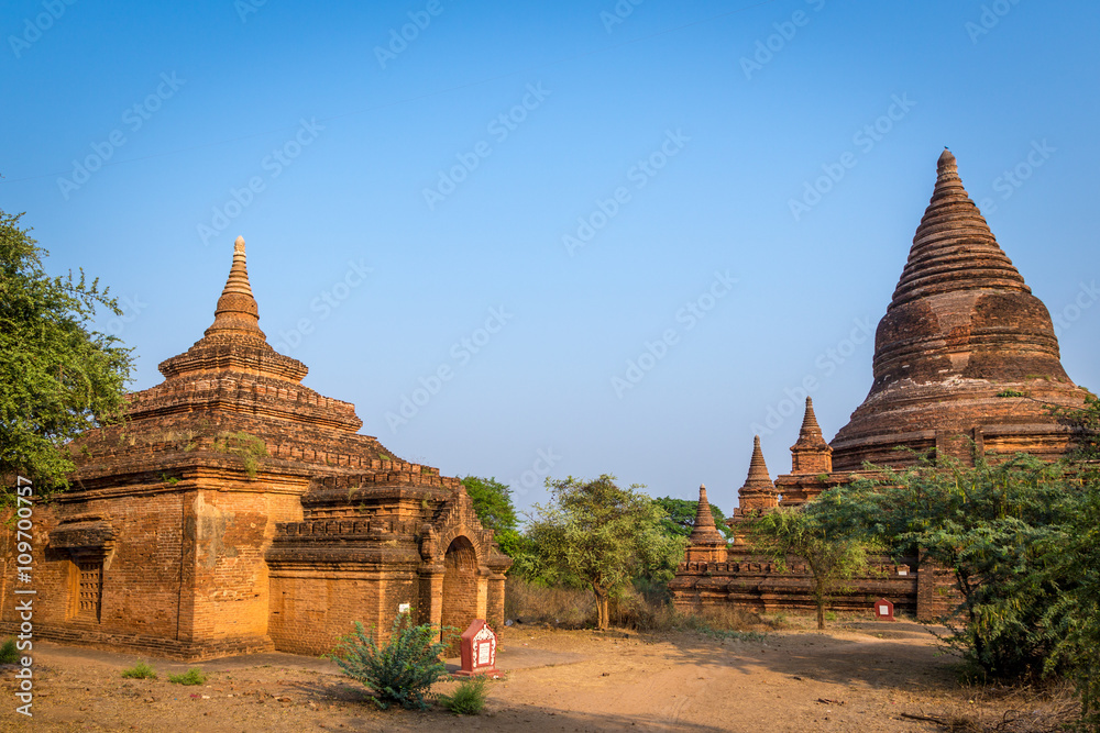 The amazing temples of ancient Pagan. Bagan, central Myanmar, Asia