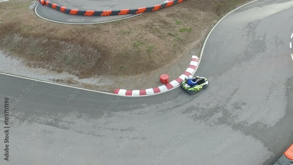 Aerial view of go kart outdoor race
