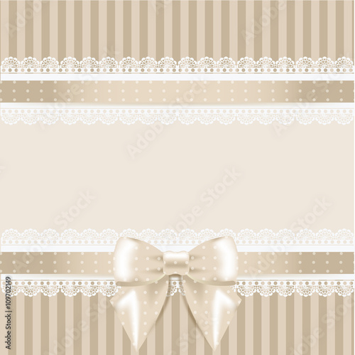 Invitation with bow