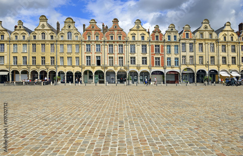 Heroes Square in Arras. Arras is the capital of the Pas-de-Calais department in northern France. The historic centre of the Artois region.  photo