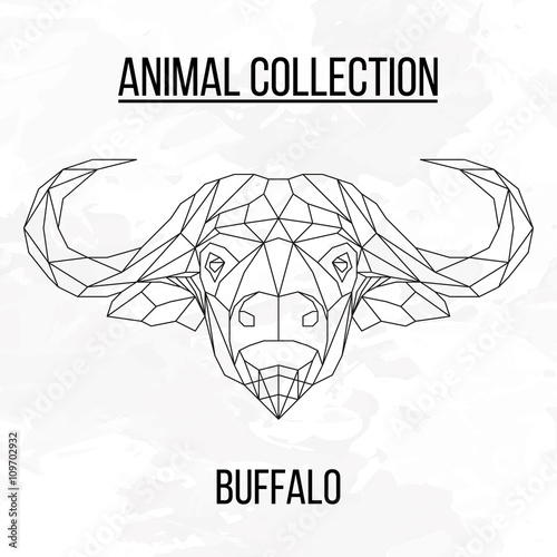 Geometric buffalo head