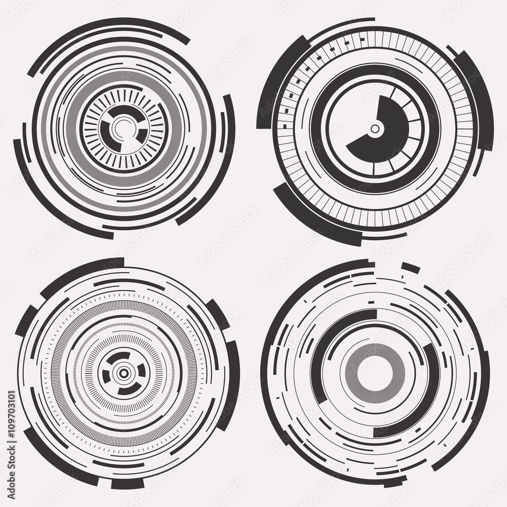 Digital circle set Digital circle set