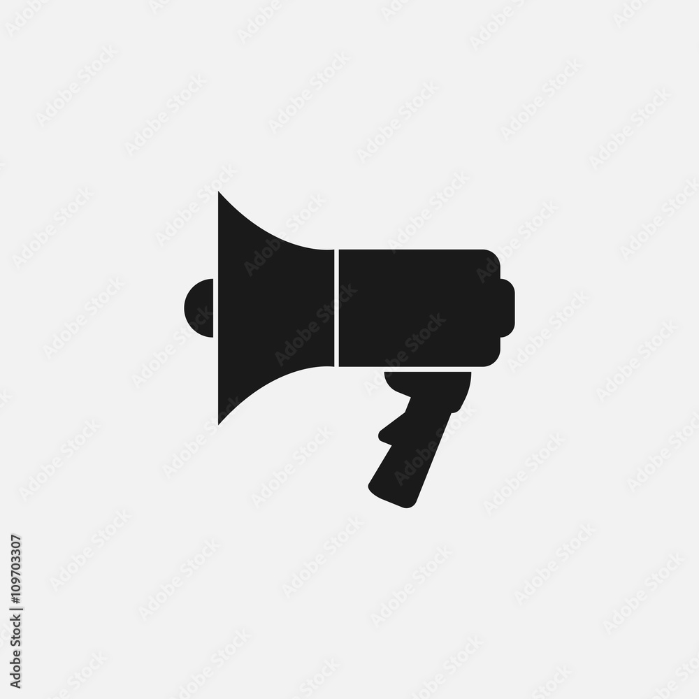 Megaphone Icon, bullhorn sign Megaphone Icon, bullhorn sign