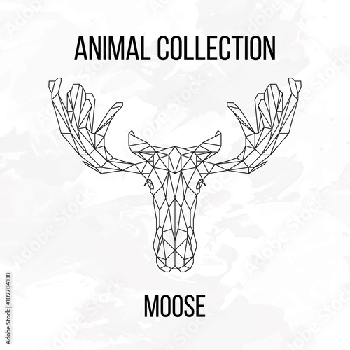 Geometric moose head