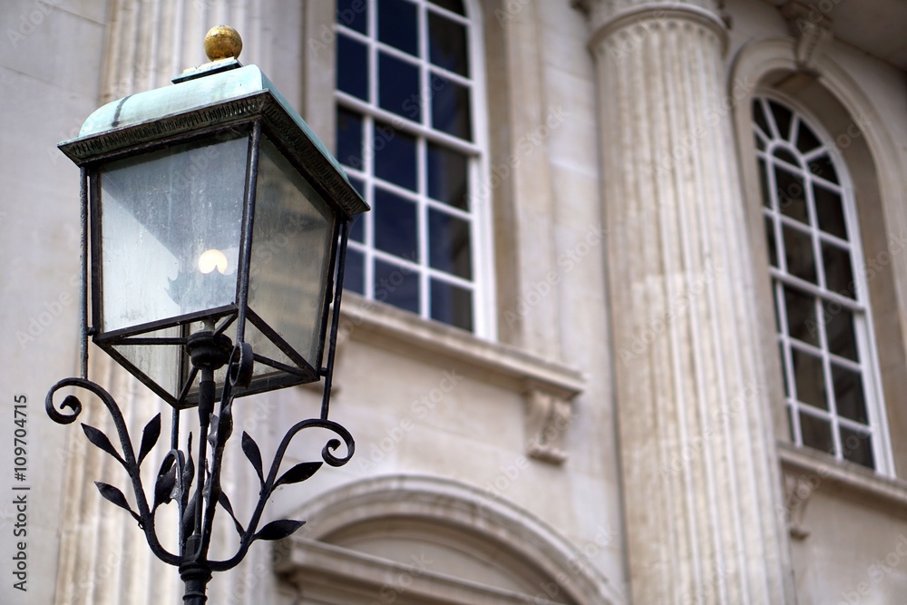 Old-Fashioned Street Lamp, Senate House, Cambridge, England