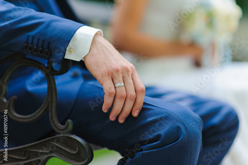 Man sits on a bench