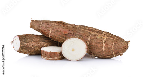 Cassava isolated on a white background photo