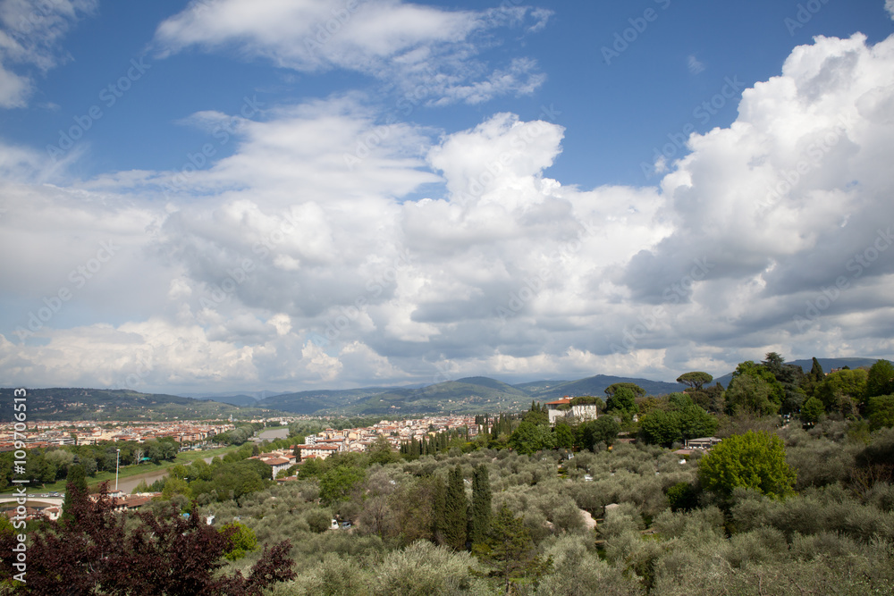 Naklejka premium View on rural Italy