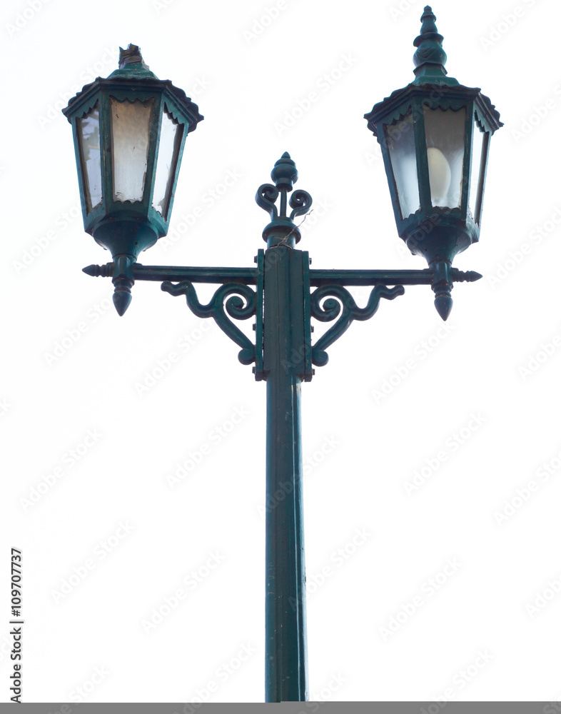 Light pole in white background