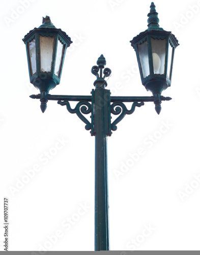 Light pole in white background