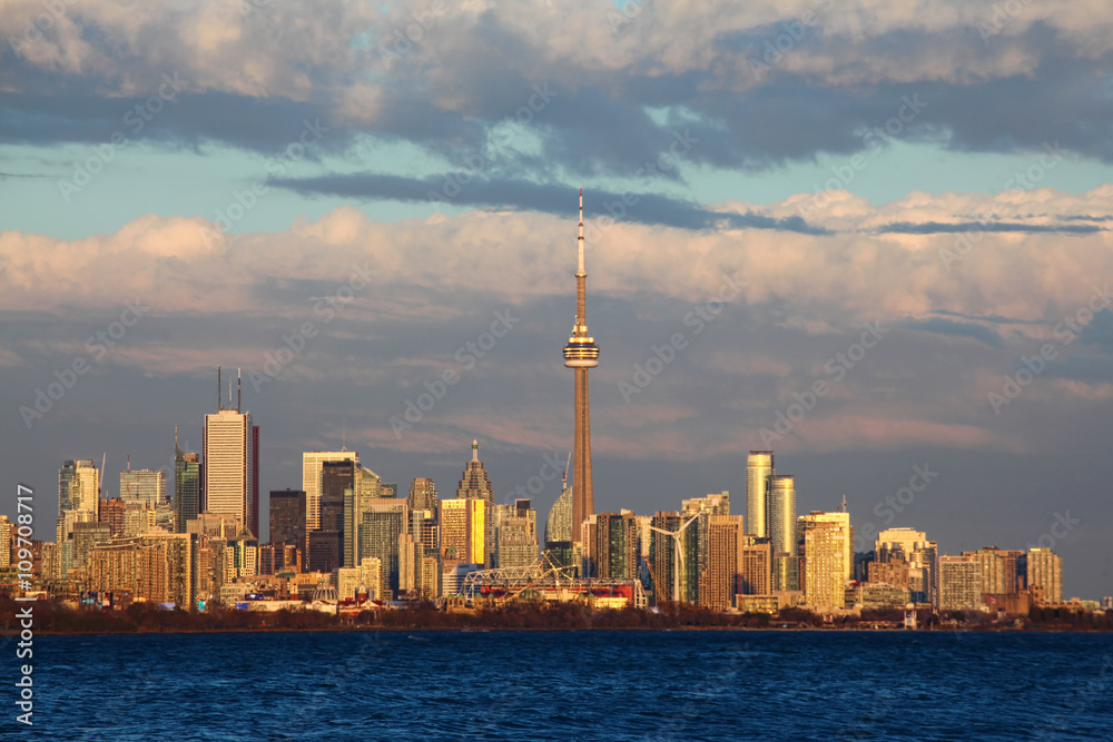 The Toronto skyline at twilight
