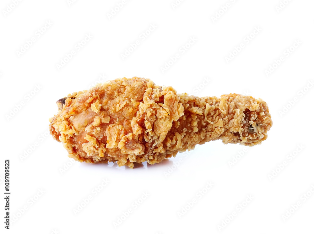 Fried chicken isolated on white background Fried chicken isolated on white background