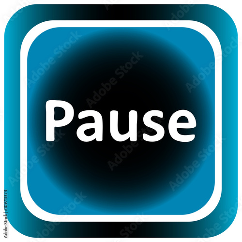 Icon white word pause