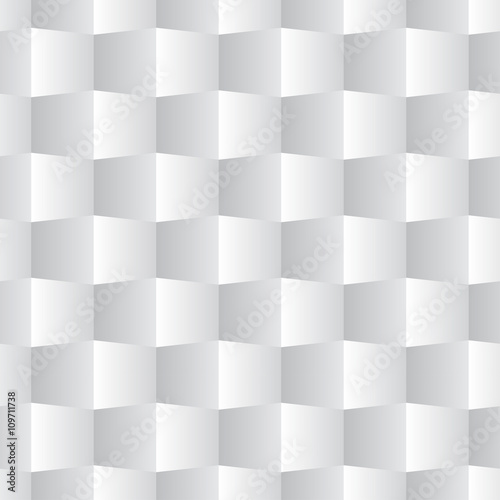 3d Square Seamless Pattern White