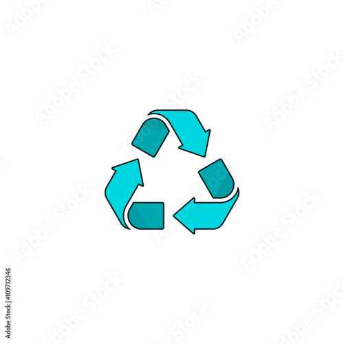 Wallpaper Mural Recycling symbol vector logo isolated on white background, recycle sign icon, Torontodigital.ca