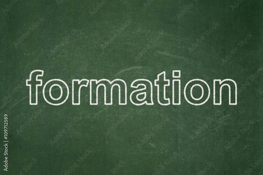 Studying concept: Formation on chalkboard background Studying concept: Formation on chalkboard background