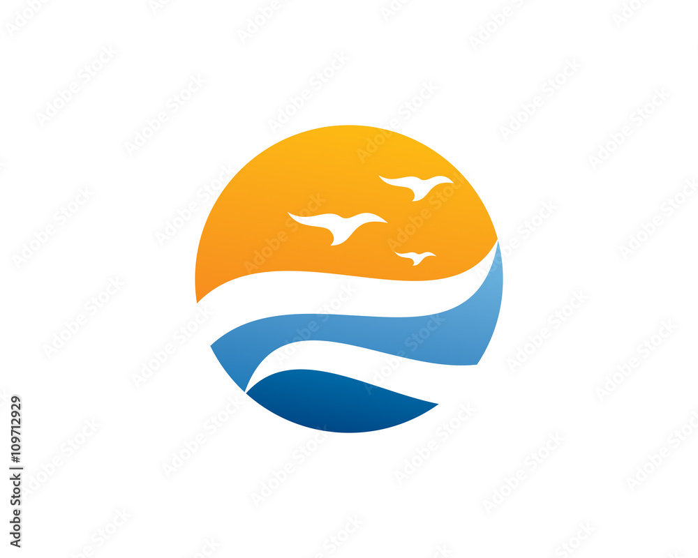sun and wave logo