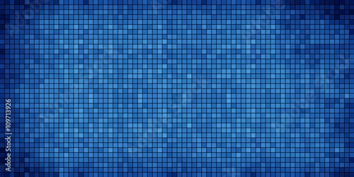 Blue abstract mosaic background - Illustration, 
Azure Mosaic grunge background, 
Squares Of Light And Dark blue, 
Blue shapes of mosaic style