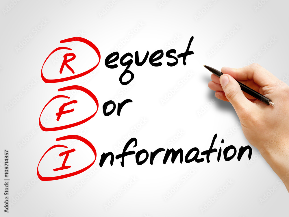 RFI Request For Information, acronym business concept RFI Request For Information, acronym business concept