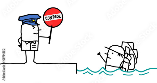 cartoon characters - police control - clandestine