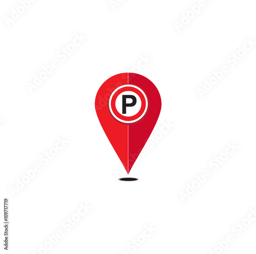 Parking icon map pointer, vector illustration. Free Download Parking icon map pointer, vector illustration. - GFXLoad