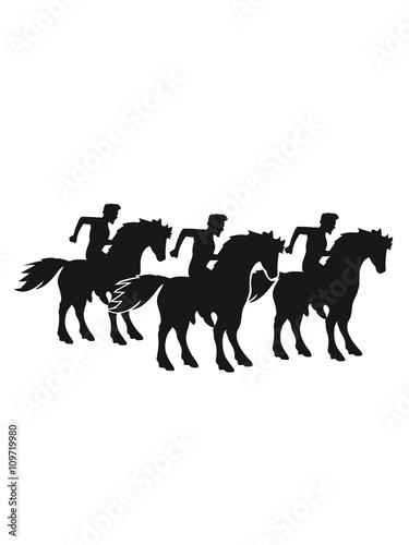 race team buddies 3 equestrian rider riding ross knight prince young man guy horse outline silhouette shadow stallion