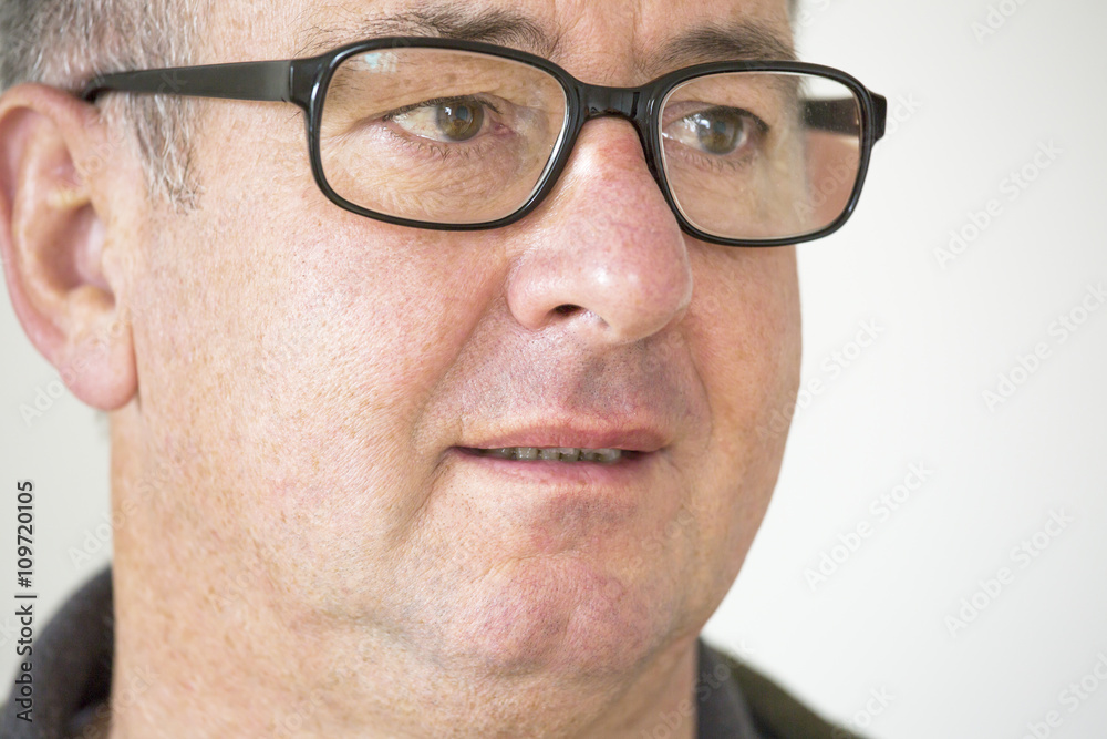 Portrait of a mature man with glasses Portrait of a mature man with glasses