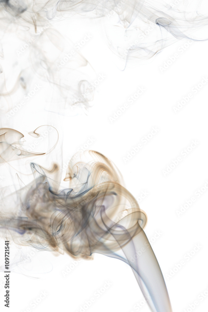 Fototapeta premium Abstract colored smoke from aromatic sticks.