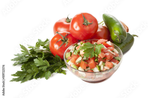 salsa and ingredients