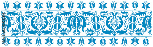 Antique embroidery pattern with folk motifs