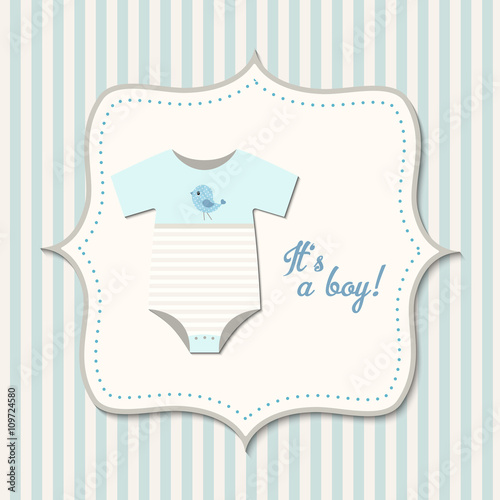 It's a girl, baby shower, illustration