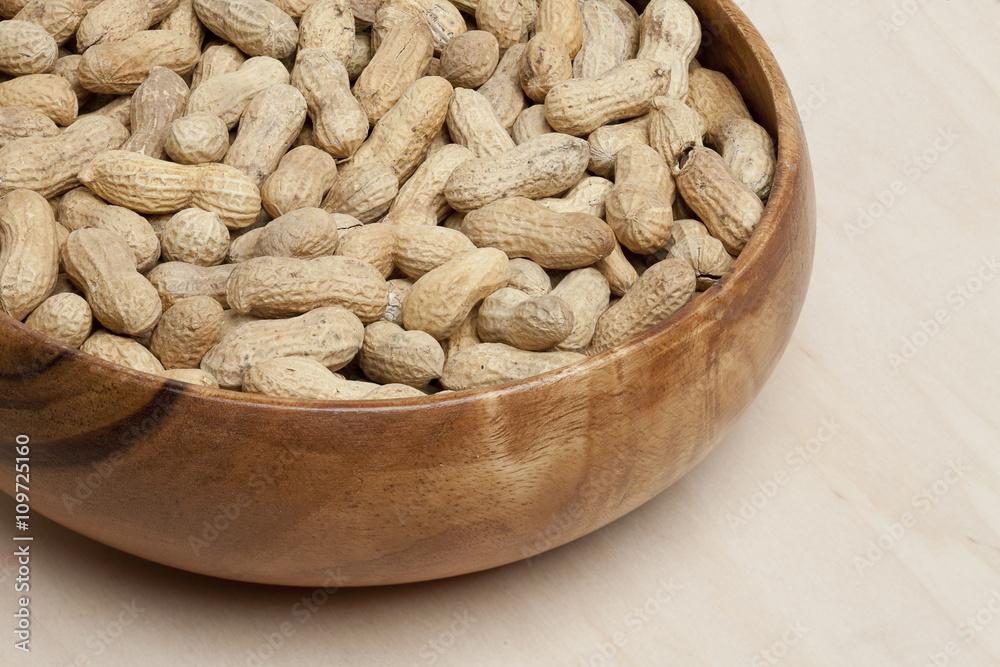 bowl of fresh peanuts bowl of fresh peanuts