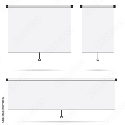 projector screen set illustration