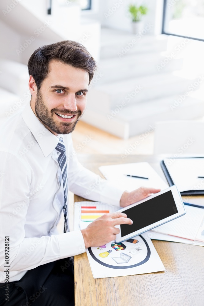 Businessman using digital tablet