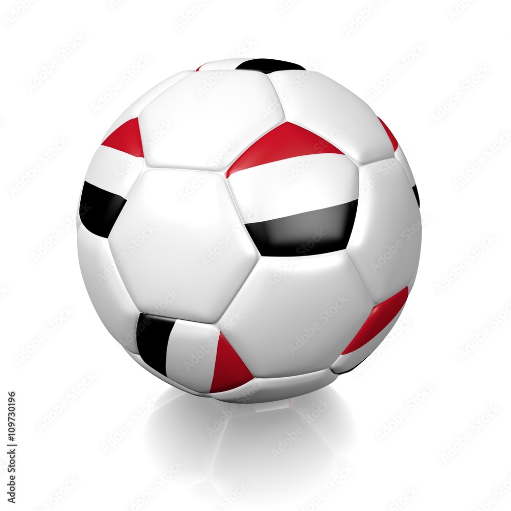 Football soccer ball with a national flag texture Football soccer ball with a national flag texture