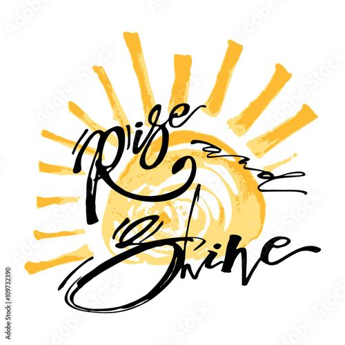 .Rise and shine, enjoy happy living  concept.