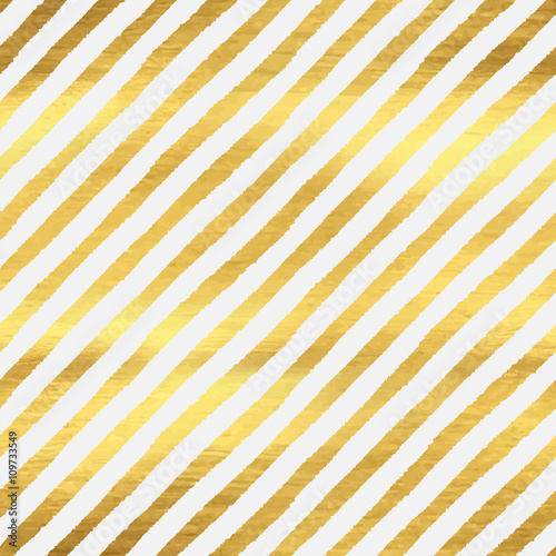 Geometric golden stripes seamless pattern